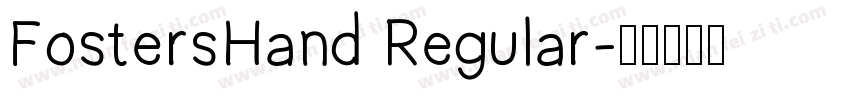 FostersHand Regular字体转换